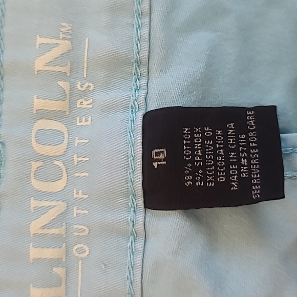 Lincoln Outfitters light blue denim  roll cuff shorts size 10 - Picture 3 of 4
